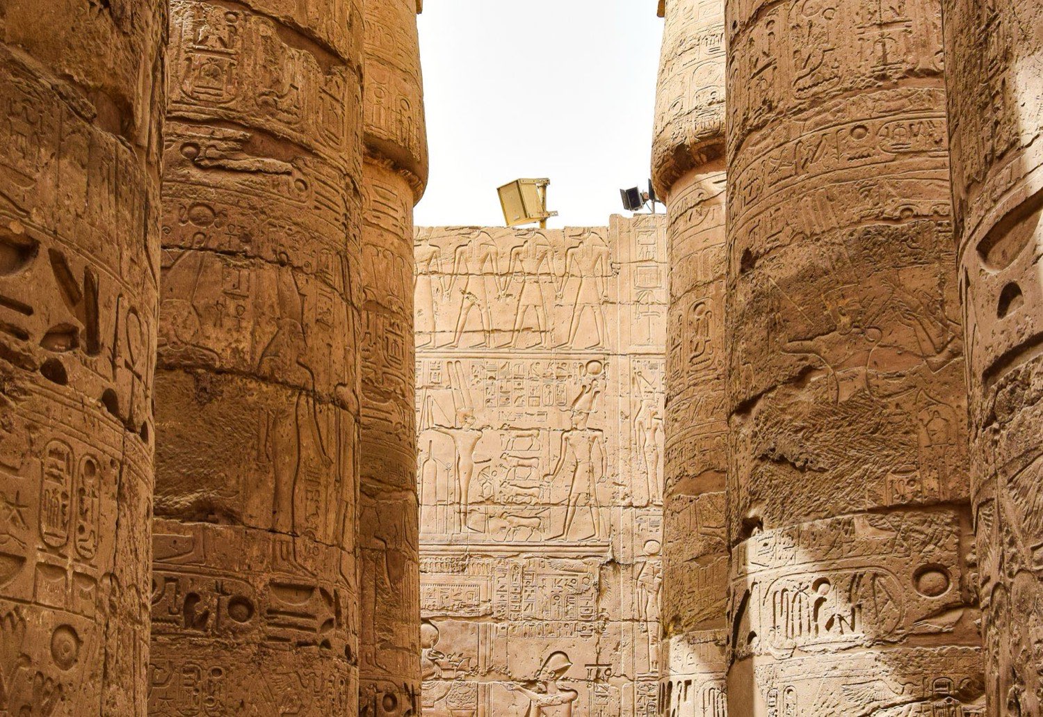 Karnak · colossal columns in golden light